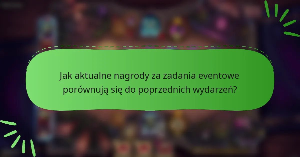 Jak aktualne nagrody za zadania eventowe porównują się do poprzednich wydarzeń?